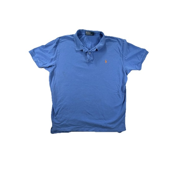 Polo Ralph Lauren Other - Polo Ralph Lauren Shirt Men's Extra Large Blue Polo Short Sleeve Orange Pony